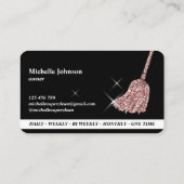 Maid Cleaning House Mousserend roos Goud MOP Busin Visitekaartje (Achterkant)