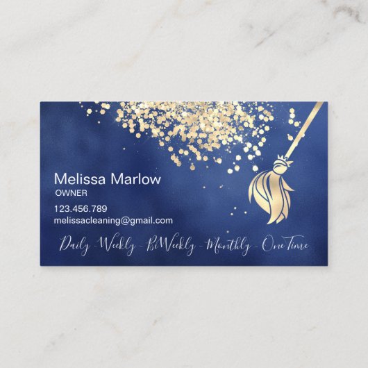 Maid Cleaning House Mousserend Visitekaartje (Achterkant)