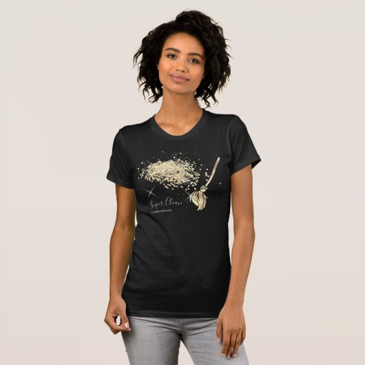 Maid Cleaning House Mousserend Visitekaartje T-shirt (Voorkant volledig)