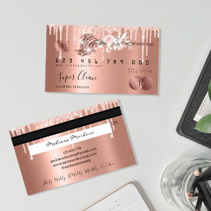 Maid Cleaning House Mousserende creditcard Visitekaartje