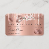 Maid Cleaning House Mousserende creditcard Visitekaartje (Voorkant)