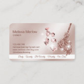 Maid Cleaning House Mousserende gouddiamanten van  Visitekaartje (Achterkant)