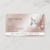 Maid Cleaning House Mousserende gouddiamanten van  Visitekaartje (Achterkant)