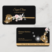 Maid Cleaning House Mousserende goudflorale Visitekaartje (Voorkant / Achterkant)