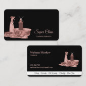 Maid Cleaning House Mousserende roos Gold Bus Visitekaartje (Voorkant / Achterkant)