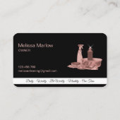 Maid Cleaning House Mousserende roos Gold Bus Visitekaartje (Achterkant)