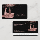 Maid Cleaning House Mousserende roos Gold Bus Visitekaartje (Voorkant / Achterkant)