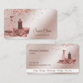 Maid Cleaning House Mousserende roos Gold Bus Visitekaartje (Voorkant / Achterkant)