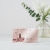 Maid Cleaning House Mousserende roos Gold Bus Visitekaartje (Staand voorkant)