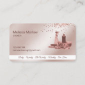 Maid Cleaning House Mousserende roos Gold Bus Visitekaartje (Achterkant)