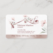 Maid Cleaning House Mousserende roos goudbloem Visitekaartje (Achterkant)