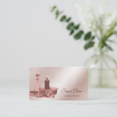 Maid Cleaning House Mousserende roos goudspons Visitekaartje (Staand voorkant)