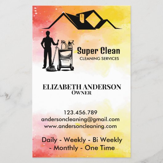 Maid Cleaning House Professional Cleaning Services Flyer (Voorkant)