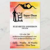 Maid Cleaning House Professional Cleaning Services Flyer (Achterkant)