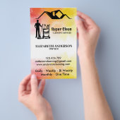 Maid Cleaning House Professional Cleaning Services Flyer (Hand)