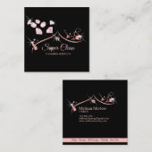 Maid Cleaning House Professional Cleaning Services Vierkante Visitekaartje (Voorkant / Achterkant)