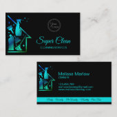 Maid Cleaning House Professional Cleaning Services Visitekaartje (Voorkant / Achterkant)