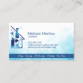 Maid Cleaning House Professional Cleaning Services Visitekaartje (Achterkant)
