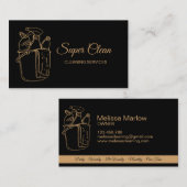 Maid Cleaning House Professional Cleaning Services Visitekaartje (Voorkant / Achterkant)