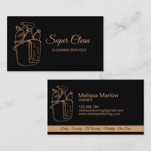 Maid Cleaning House Professional Cleaning Services Visitekaartje (Voorkant / Achterkant)