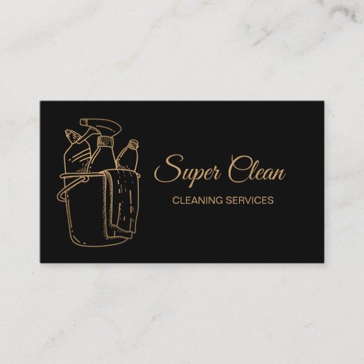 Maid Cleaning House Professional Cleaning Services Visitekaartje (Voorkant)