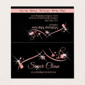 Maid Cleaning House Professional Cleaning Services Visitekaartje (Buitenkant ongevouwen)