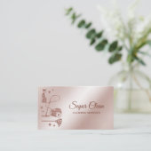 Maid Cleaning House Professional Cleaning Services Visitekaartje (Staand voorkant)