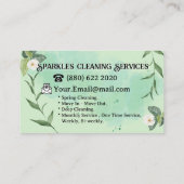 Maid Cleaning House Professional Cleaning Services Visitekaartje (Achterkant)