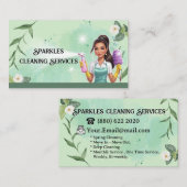 Maid Cleaning House Professional Cleaning Services Visitekaartje (Voorkant / Achterkant)