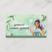 Maid Cleaning House Professional Cleaning Services Visitekaartje (Voorkant)