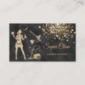 Maid Cleaning House Professional Cleaning Services Visitekaartje (Voorkant)