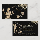 Maid Cleaning House Professional Cleaning Services Visitekaartje (Voorkant / Achterkant)
