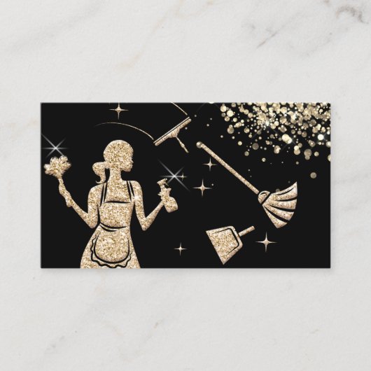 Maid Cleaning House Professional Cleaning Services Visitekaartje (Voorkant)