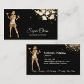 Maid Cleaning House Professional Cleaning Services Visitekaartje (Voorkant / Achterkant)