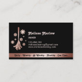 Maid Cleaning House Professional Cleaning Services Visitekaartje (Achterkant)