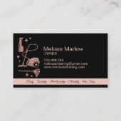 Maid Cleaning House Professional Cleaning Services Visitekaartje (Achterkant)