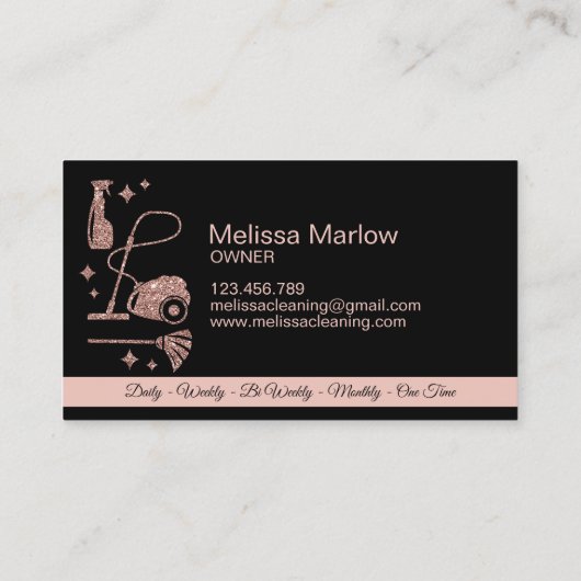 Maid Cleaning House Professional Cleaning Services Visitekaartje (Achterkant)