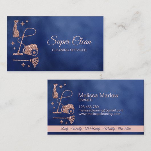 Maid Cleaning House Professional Cleaning Services Visitekaartje (Voorkant / Achterkant)