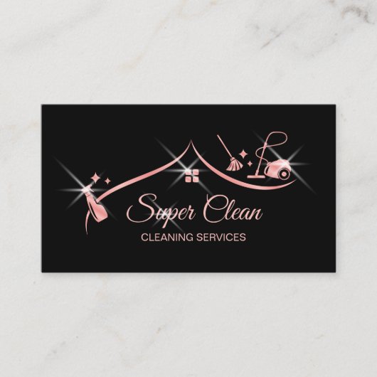 Maid Cleaning House Professional Cleaning Services Visitekaartje (Voorkant)