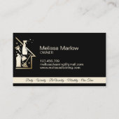 Maid Cleaning House Professional Cleaning Services Visitekaartje (Achterkant)
