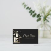 Maid Cleaning House Professional Cleaning Services Visitekaartje (Staand voorkant)