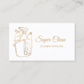 Maid Cleaning House Professional Cleaning Services Visitekaartje (Voorkant)