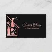 Maid Cleaning House Professional Cleaning Services Visitekaartje (Voorkant)