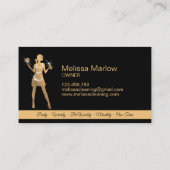 Maid Cleaning House Professional Cleaning Services Visitekaartje (Achterkant)