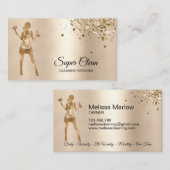 Maid Cleaning House Professional Cleaning Services Visitekaartje (Voorkant / Achterkant)
