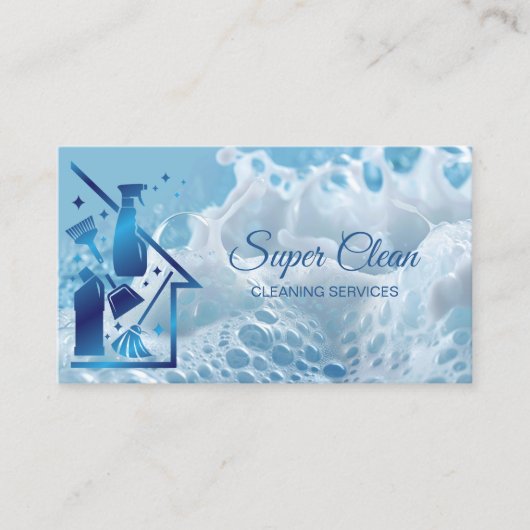 Maid Cleaning House Professional Cleaning Services Visitekaartje (Voorkant)