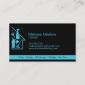 Maid Cleaning House Professional Cleaning Services Visitekaartje (Achterkant)