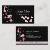 Maid Cleaning House Professional Cleaning Services Visitekaartje (Voorkant / Achterkant)