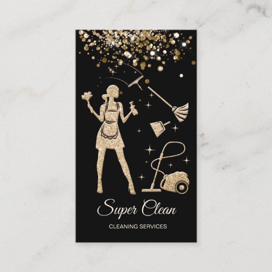 Maid Cleaning House Professional Cleaning Services Visitekaartje (Voorkant)