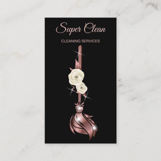 Maid Cleaning House Professional Cleaning Services Visitekaartje (Voorkant)